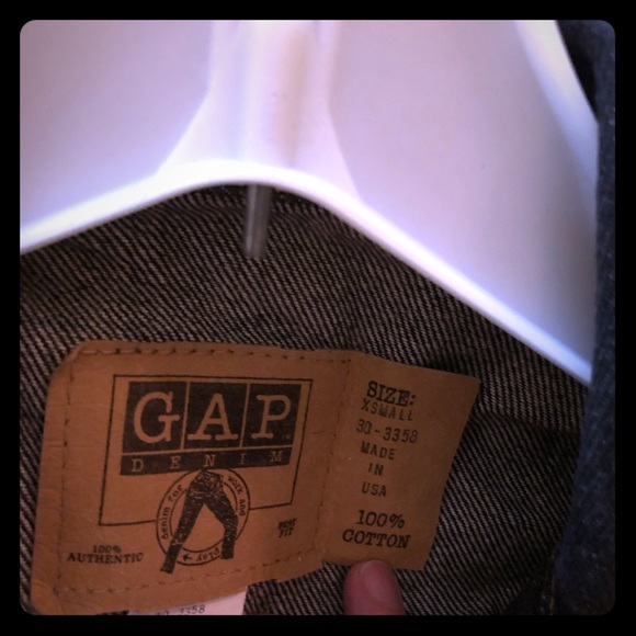 GAP Jean Jacket Black Wash Women’s M Men’s XS - Picture 2 of 3